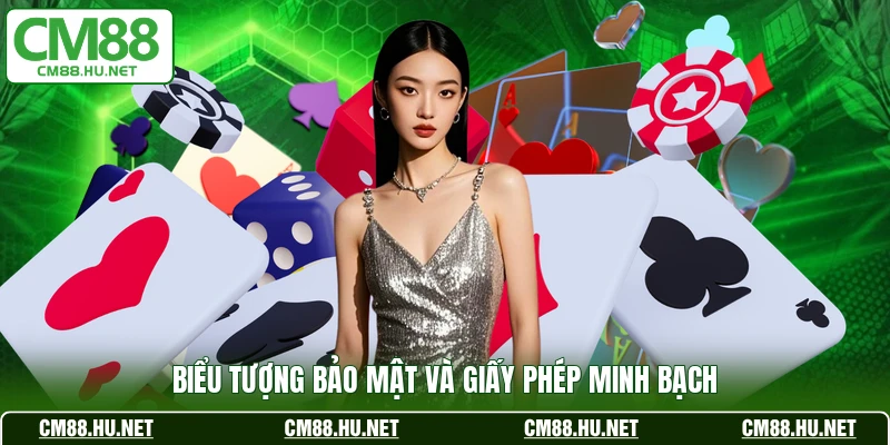 Biểu tượng bảo mật và giấy phép minh bạch