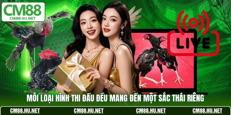 Mỗi loại hình thi đấu đều mang đến một sắc thái riêng 